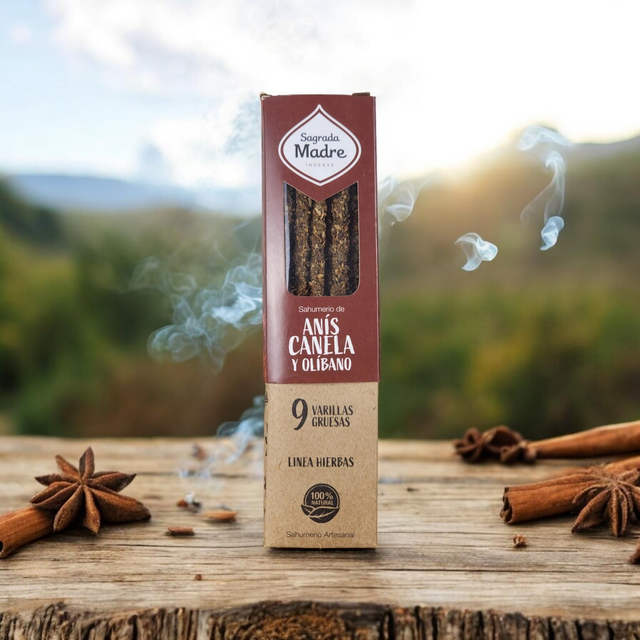 Anis, Cannelle et Oliban - Encens Sagrada Madre 