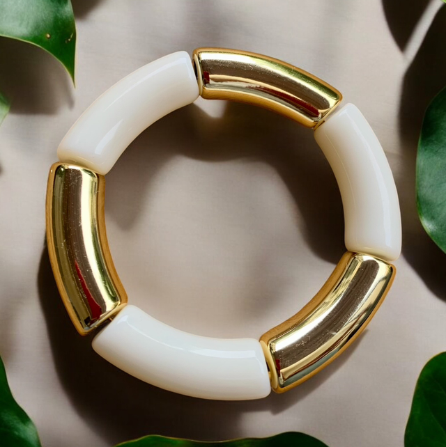 JASMIN Blanc &amp; doré 