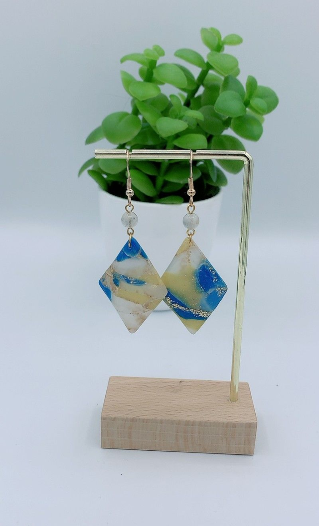 Boucles d'Oreille " Diamant d'été"