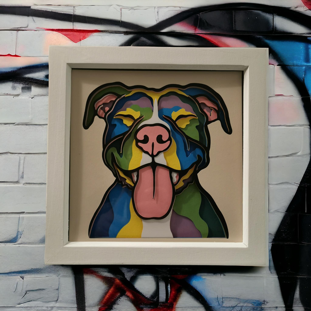 Colourful 3D layered Framed Picture 
