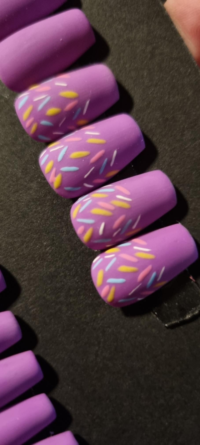 Purple donuts coffin S