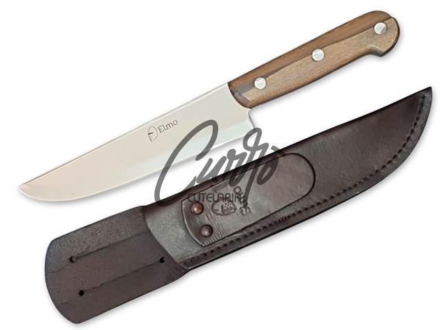 Faca Utilitária 7 Pol Elmo Cabo Full Tang Aço Inox Madeira
