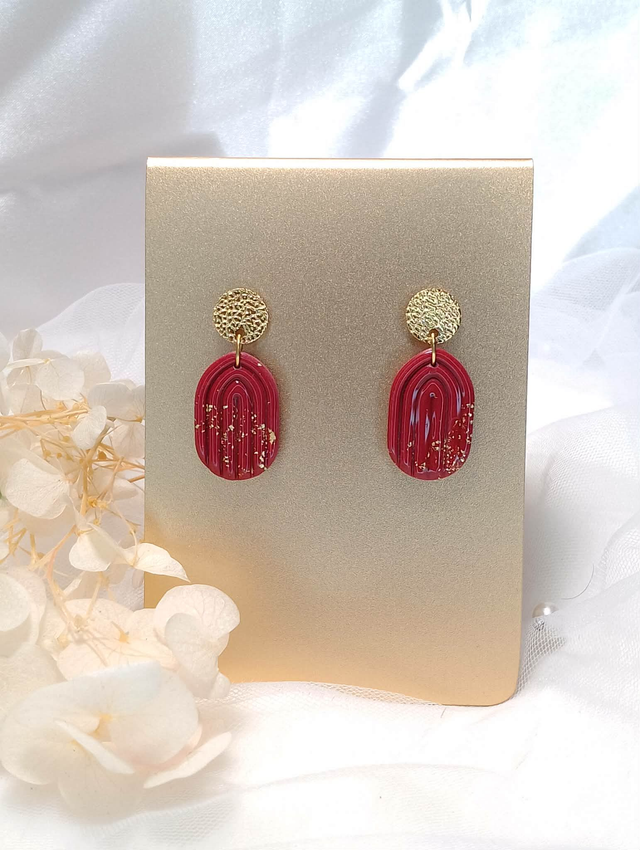  Boucles d'oreilles "Rouge Ardent"