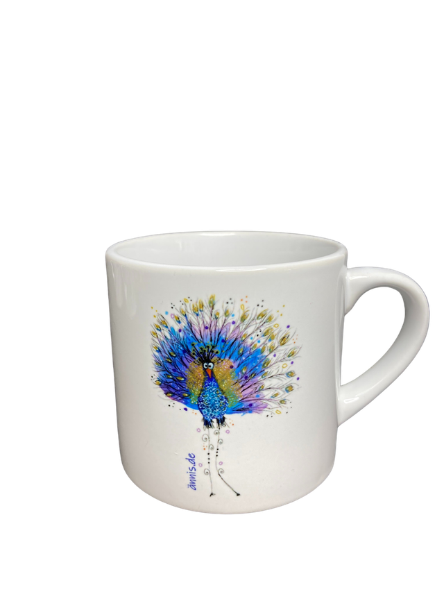 Keramiktasse "Pfau"