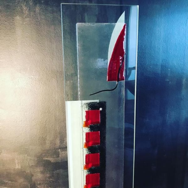 12 Glasobjekt "lucerna" 25 x 106 cm