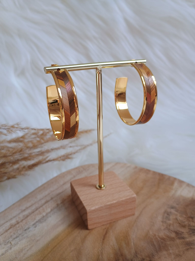 Boucles d'oreilles CRÉOLES Chevron