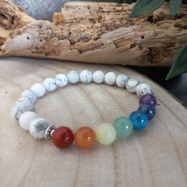 Bracelet Howlite 7 chakras