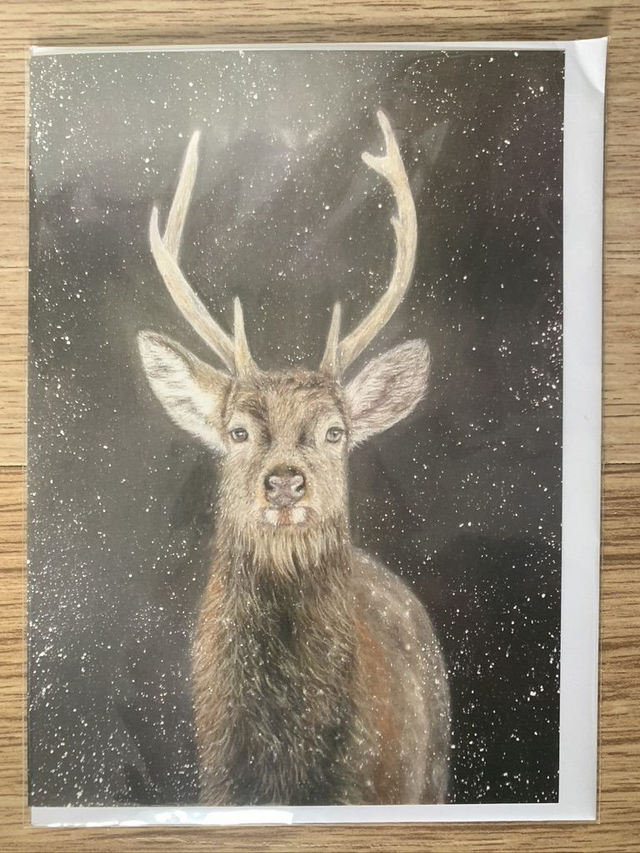 Christmas Card - Stag - Blank Inside
