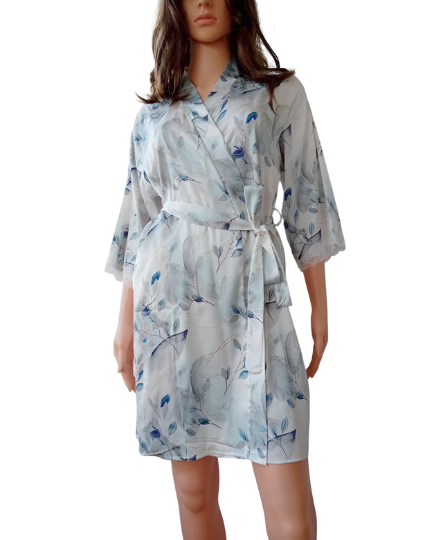 Déshabillé/Kimono en satin doux et soyeux 