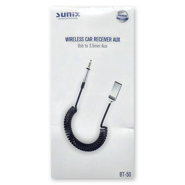 Sunix BT-50 Wireless Car Receiver AUX – kabelloser Empfänger, USB auf 3,5-mm-AUX