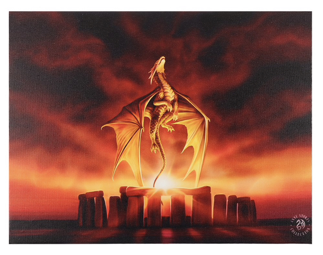 Solstice Stonehenge large wall canvas. By Anne Stokes 