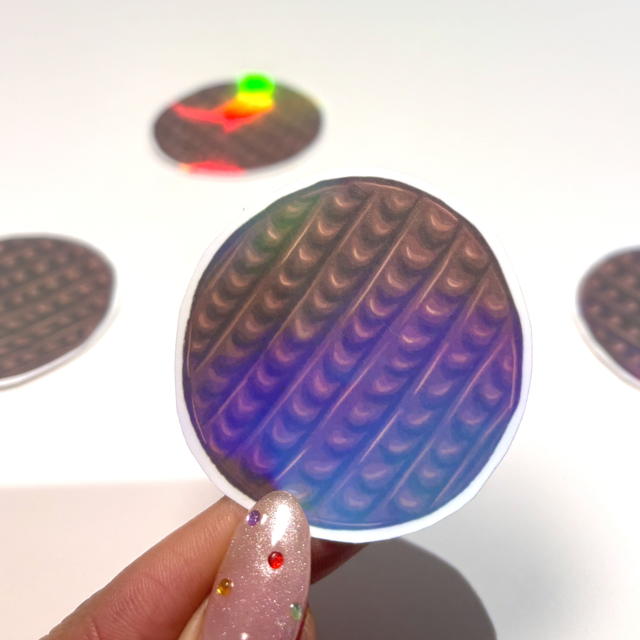 Chocolate Digestive Holographic Sticker