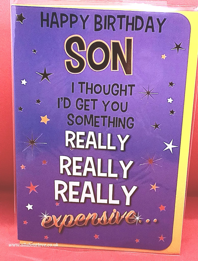 Son Birthday Card Humorous Quote 