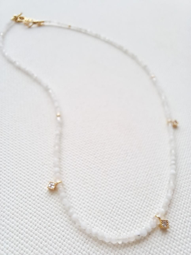 ALBA  gold-filled  - pierre de lune  - collier