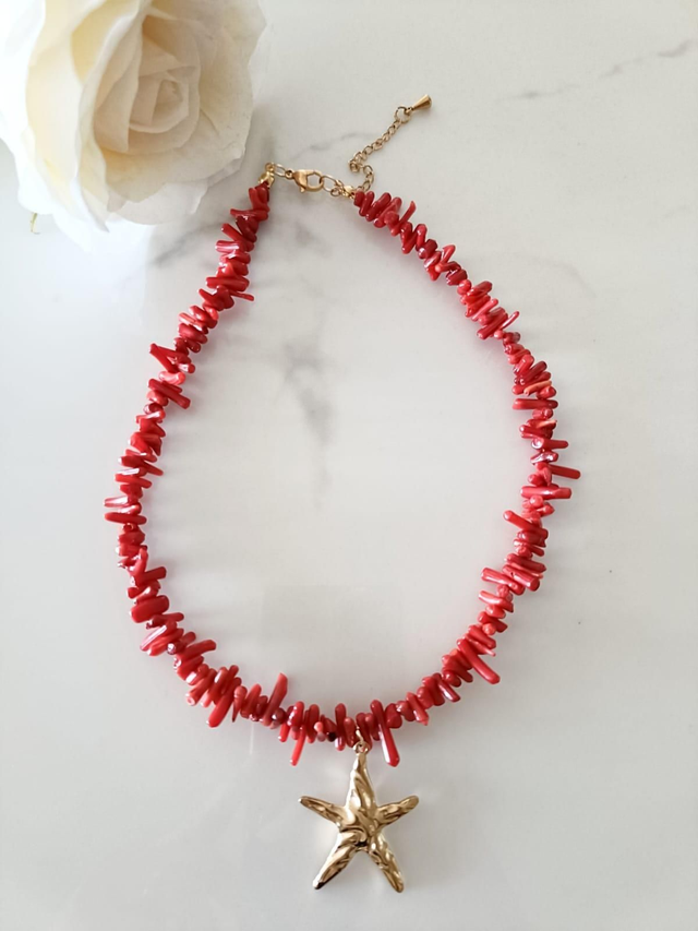 Collar Coral de Fuego