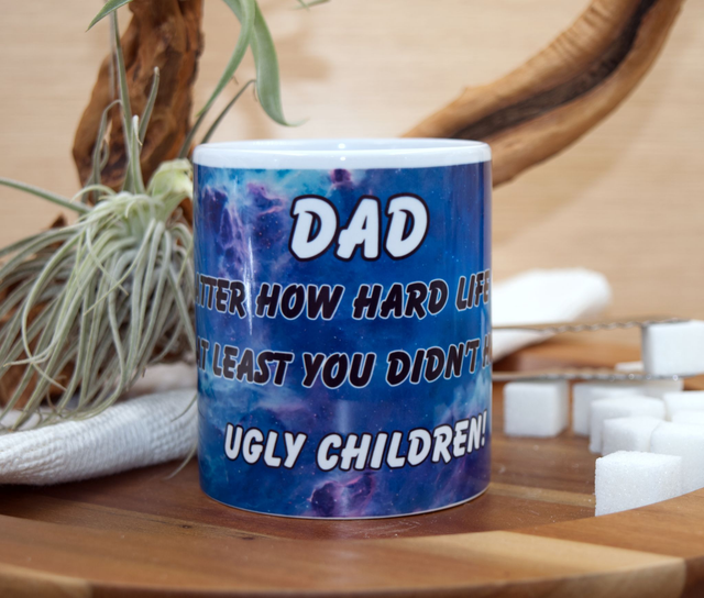 Mug: Stellar Space Design with Humorous Dad Quote