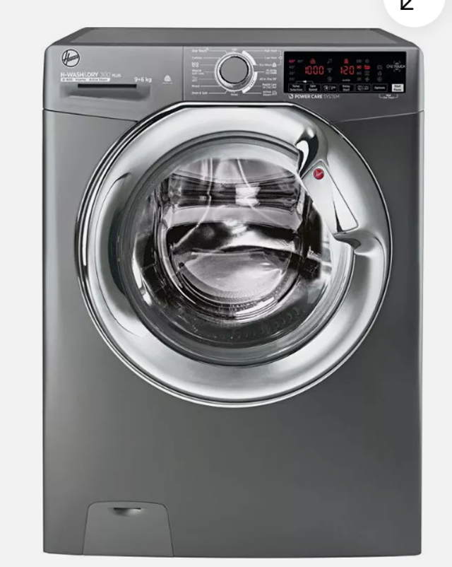 H3DS696TAMCGE Hoover 1600 Spin 9+ 6kg Washer Dryer - Graphite
