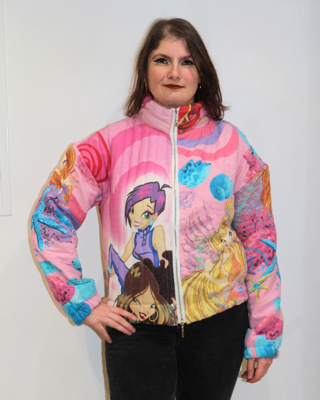 ✨Veste upcyclée Winx Club – Pièce unique -Taille XXL ✨