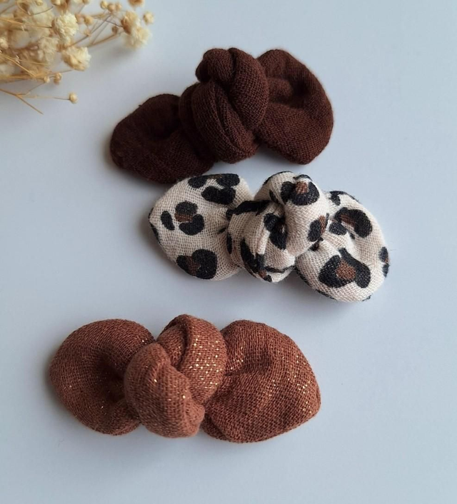 Lot de barrettes noeud Romie