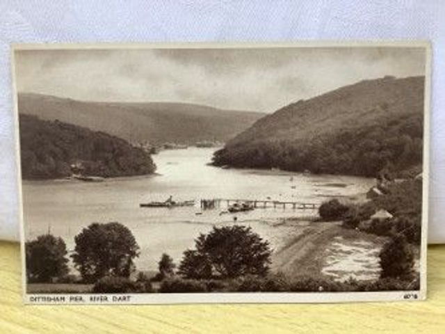 Dittisham Pier, River Dart, Devon, E.A. Sweetman &amp; Son Postcard. Our Ref No. R255 £3.50