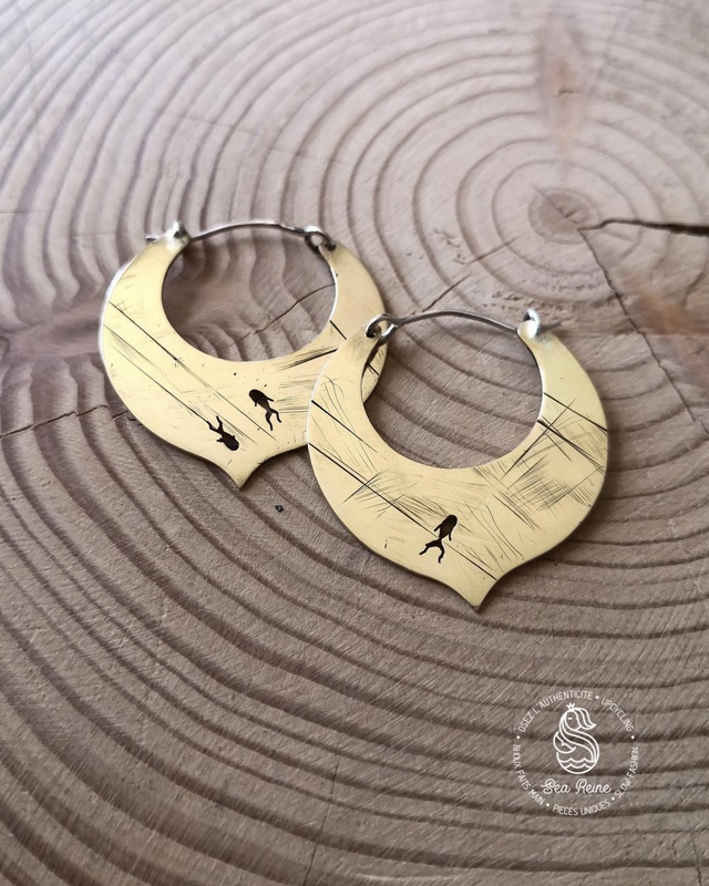 Boucles d&#039;oreilles cymbales 