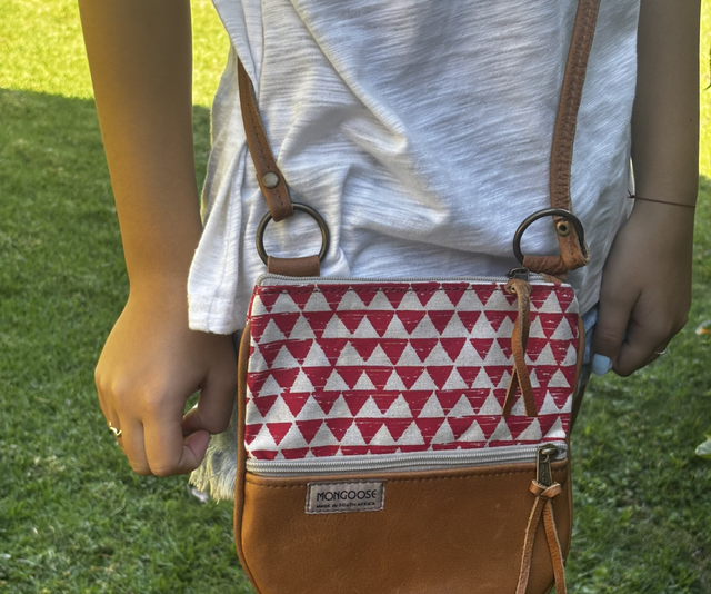 Kiki Leather Diamond Red/Natural