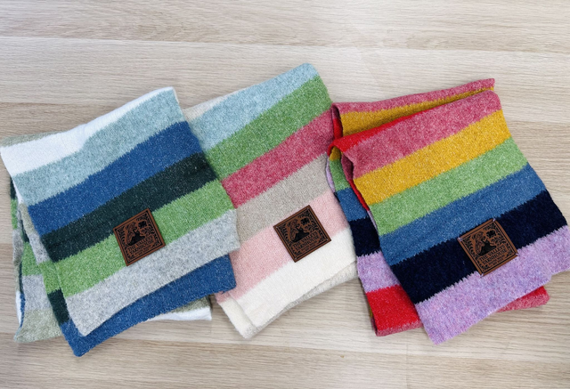 Striped Yarnhouse light Scarves