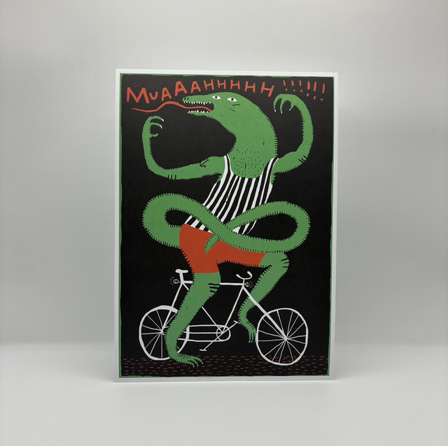Offset Druck "Muah Bike Lizzard"