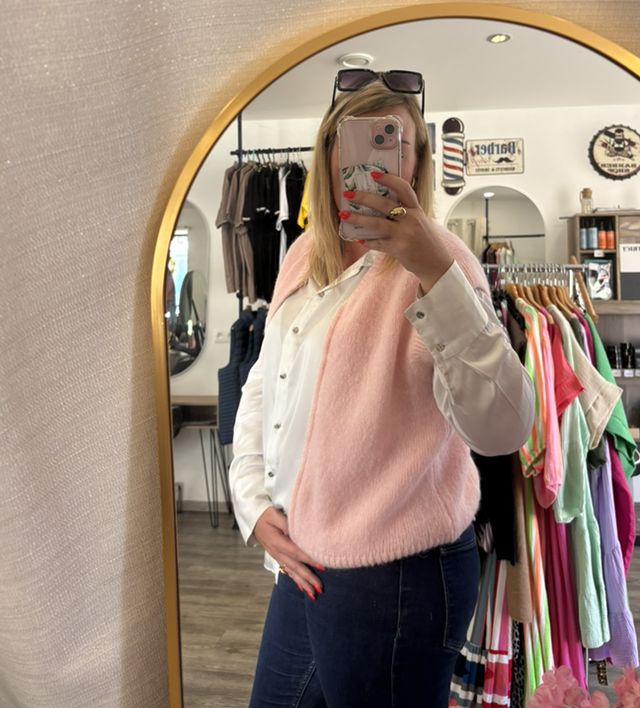 Gilet sans manches rose 