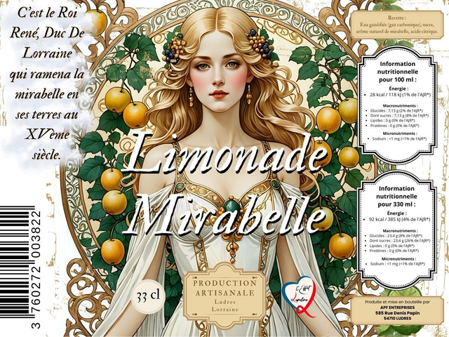 Limonade Mirabelle - 33cl