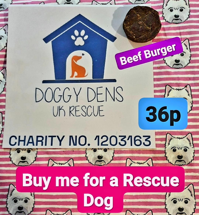 Beef Burger for Doggy Dens Uk ❤🇬🇧🐕