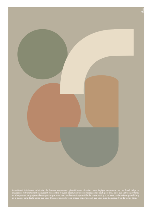 Assortiment totalement arbitraire de formes vaguement géométriques