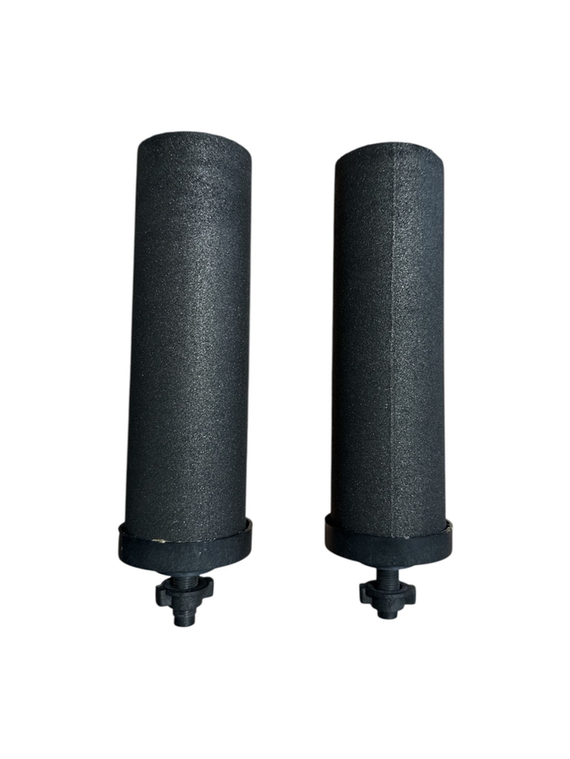 Filtre à eau inox par gravité + 2 bougies charbon actif compressé – Purification sans électricité, anti-polluants et métaux lourds