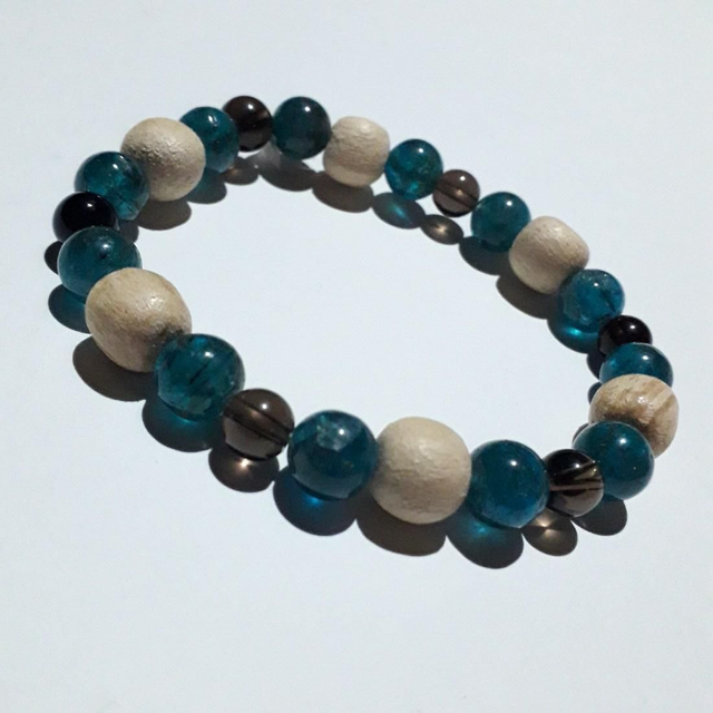 Apatit - Smokey Quartz - Palo Santo Bracelet