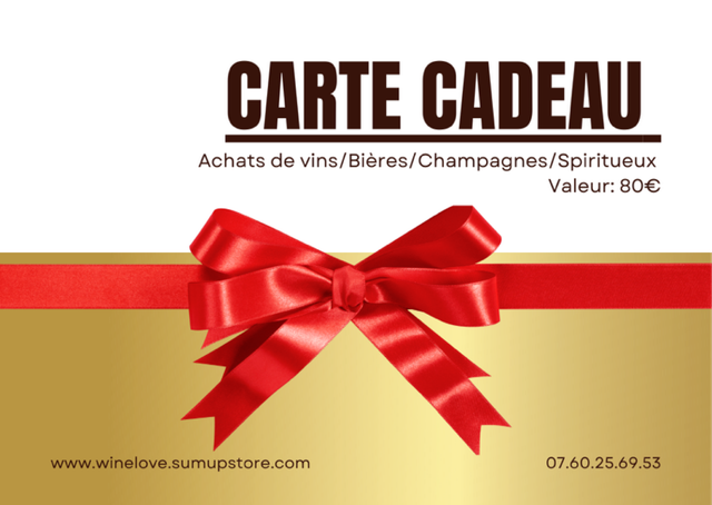 Carte Cadeau Valeur 80€