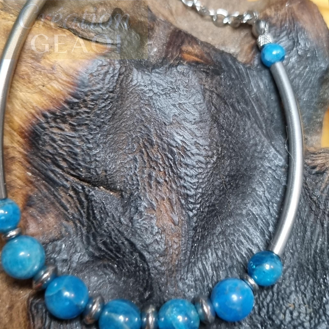 Jumelle Elegante apatite bleue