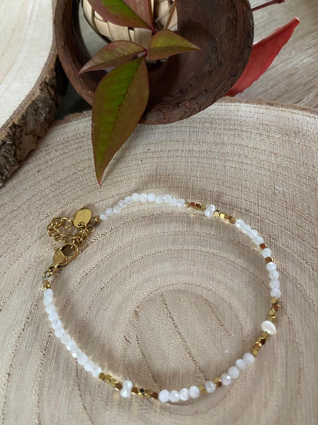 Bracelet Agate Blanche 