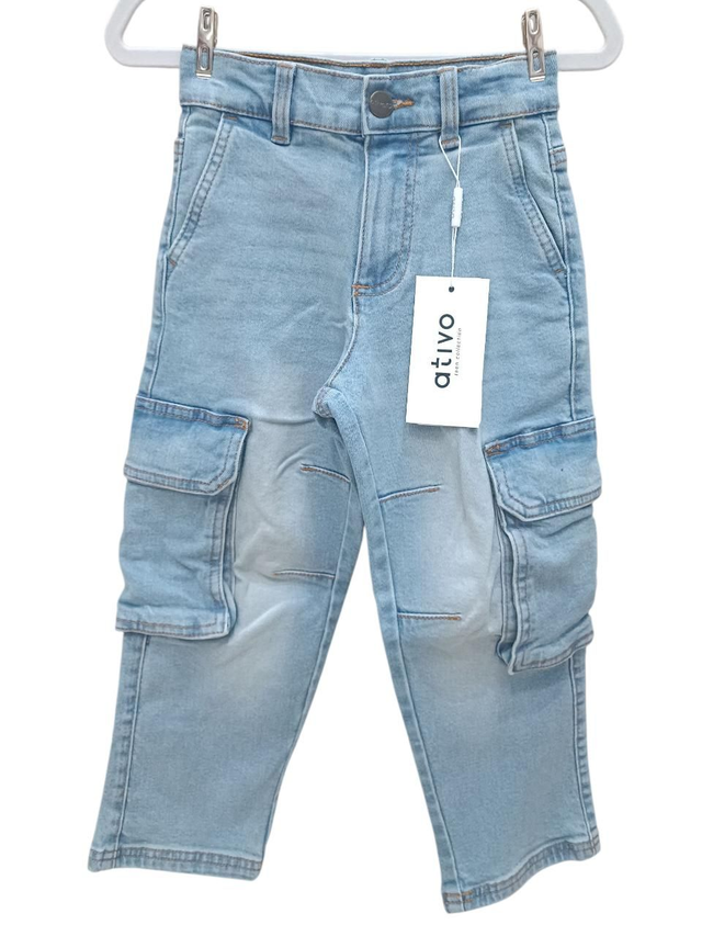 Jean cargo bleu clair