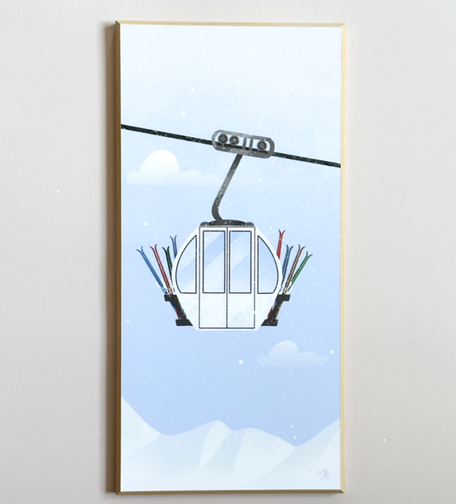 Tableau Télécabine blanche 🆕