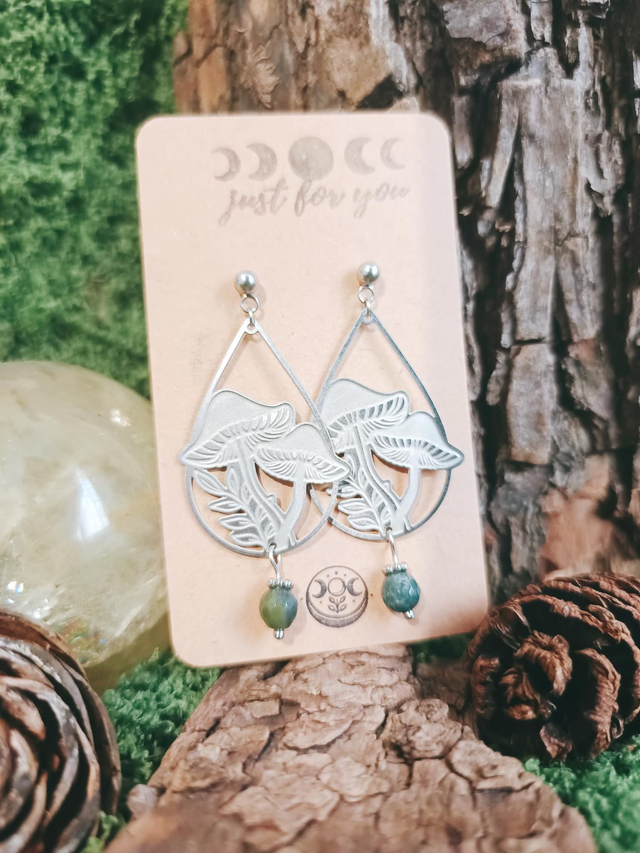 BOUCLES - FOREST SOUL (agate indienne)