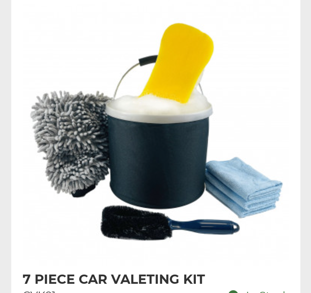  7 piece car valeting kit