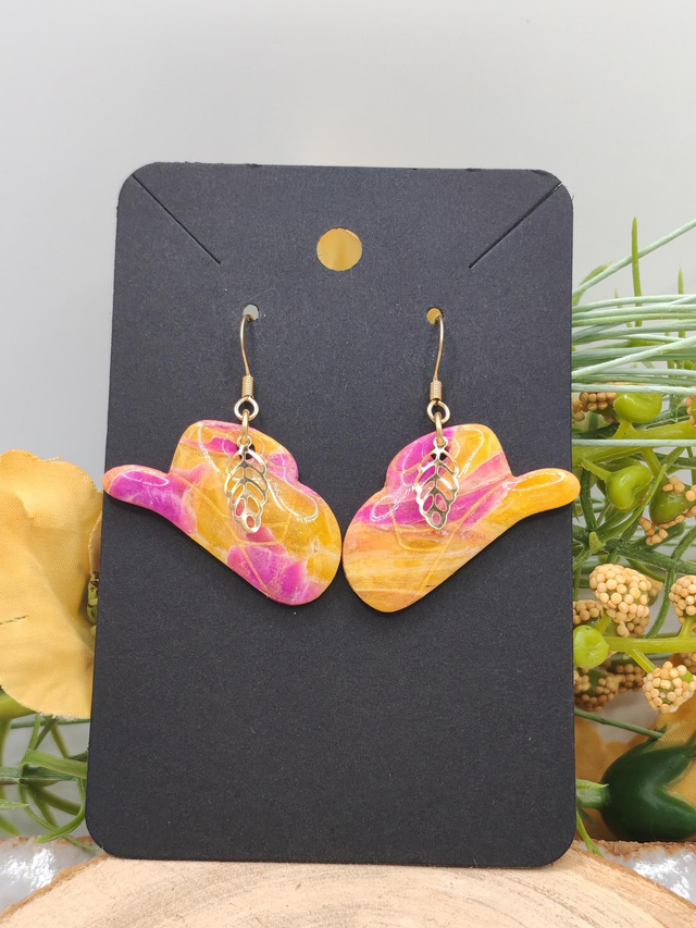 Chapeau western marbré violet jaune