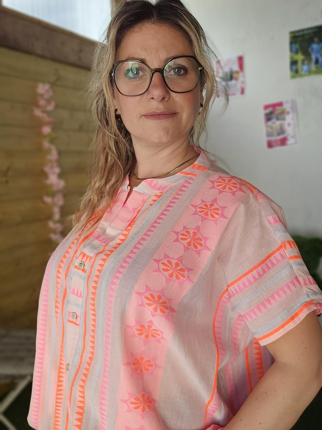 Chemise imprimé fluo