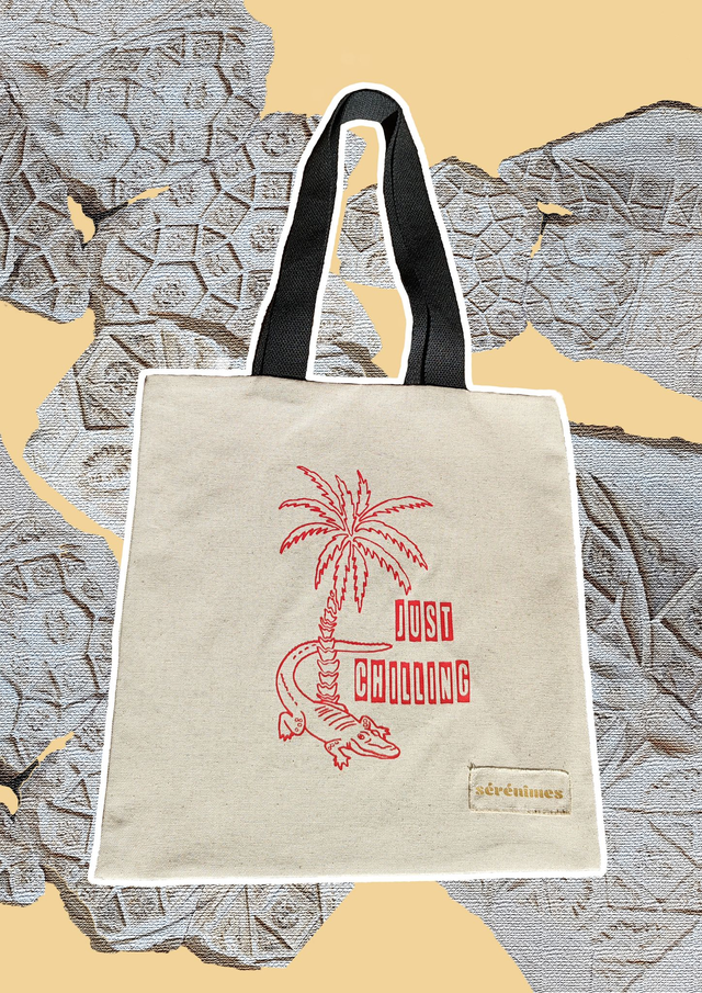 TOTE BAG JUST CHILLING ROUGE 