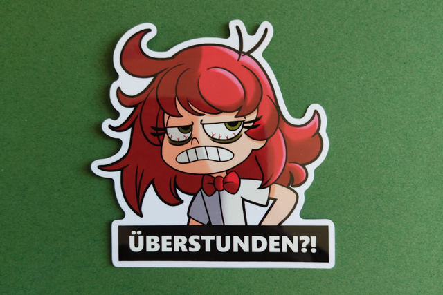 Memesticker "Überstunden?!"