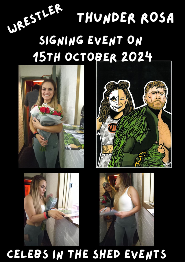 Thunder Rosa Limited Edition Signed A3 Comic Style Print In-Person Signing Event On 15th October 2024 BUY NOW