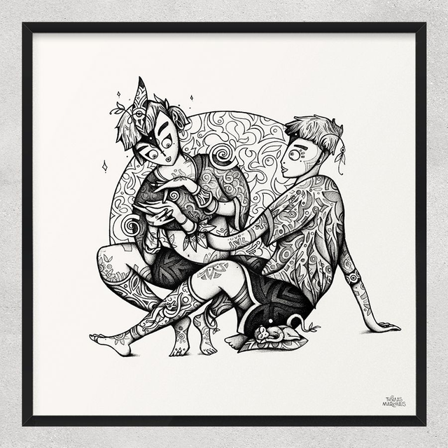 Entre les Lignes, dessin au crayon graphite