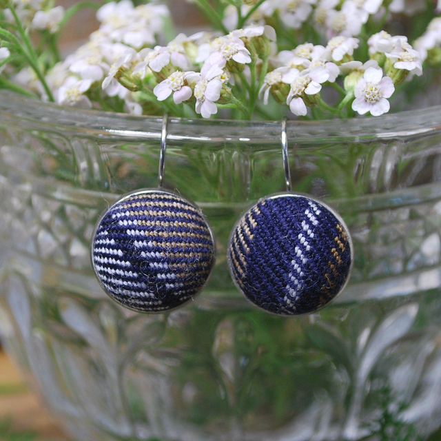 Boucles d&#039;oreilles dormeuses Stewart Navy