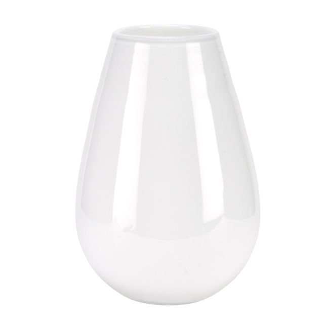 White Opaque Round Vase