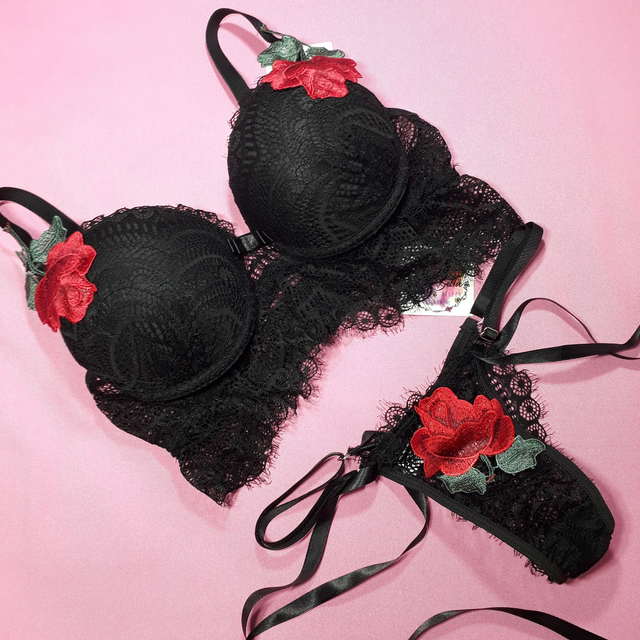 Conjunto de Lingerie Carolina - Cor Preto